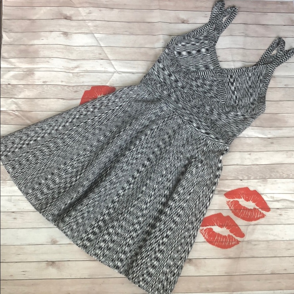 GUESS Double Strap Fit And Flare Bandage Dress